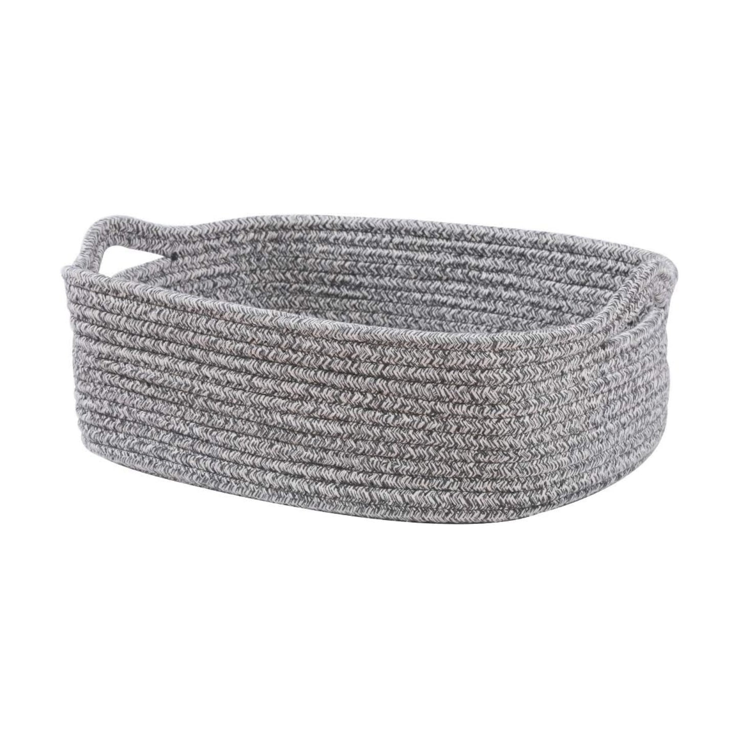 Woven Cotton Rope Storage Basket / Grey