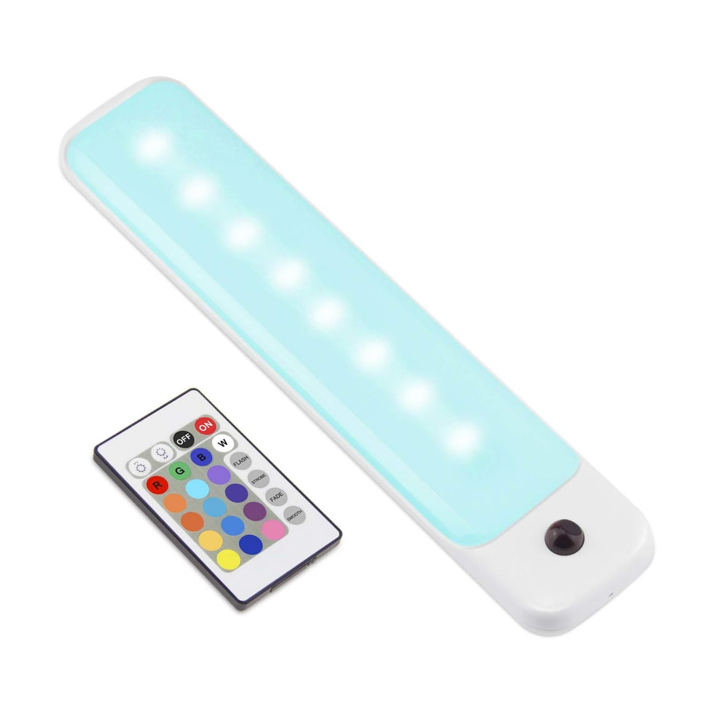 LUXSWAY LED Color Light Bar with Battery Operated,Dimmable Night Lighting, Stick On Light Bar Mulit-Color Changing for