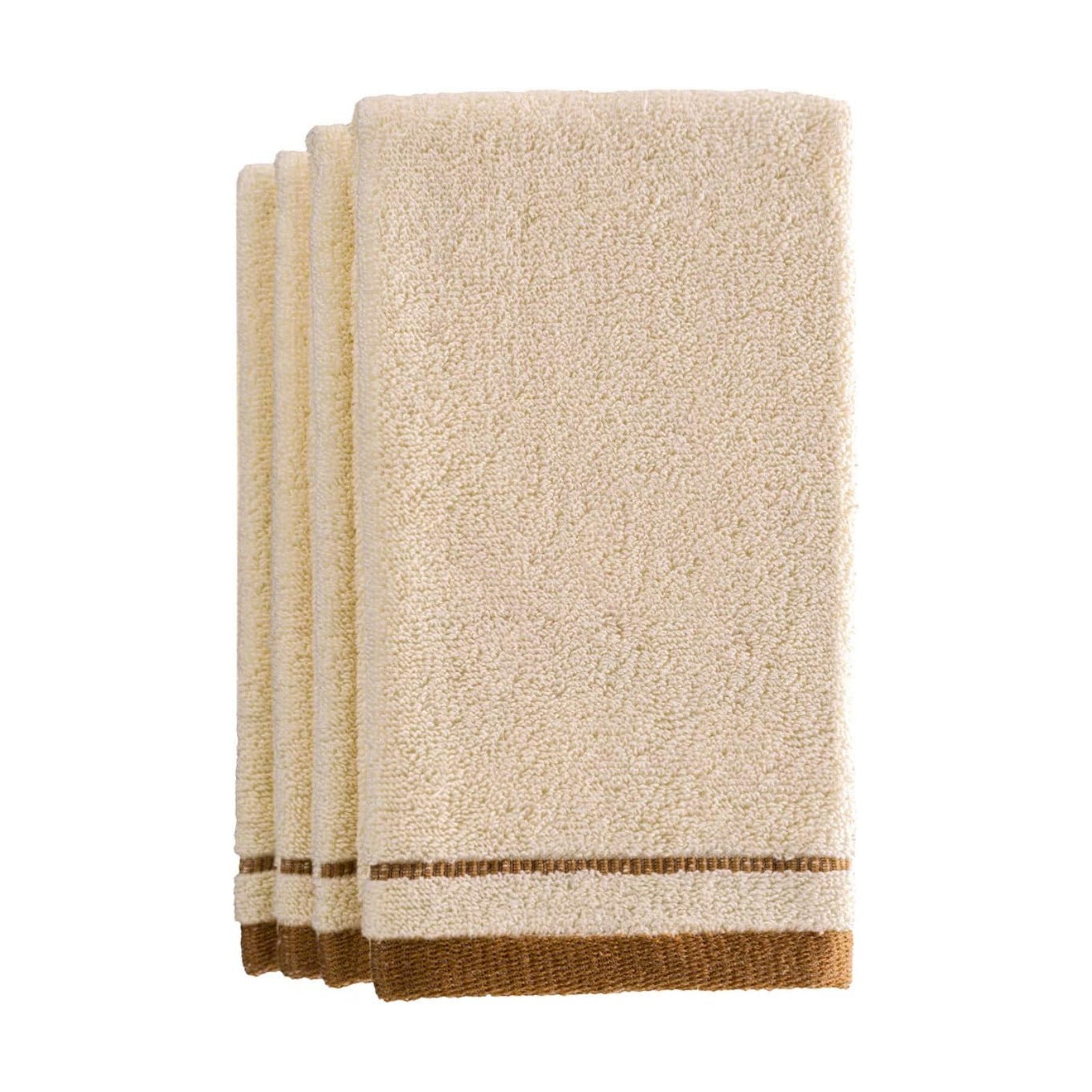 Creative Scents Cotton Fingertip Towels Set - 4 Pack - 11 x 18 Inches Decorative Extra-Absorbent and Soft Terry Towel