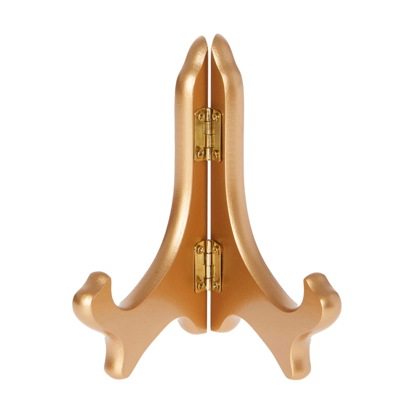 Hinged -toned MDF Wood Plate Stand / Gold