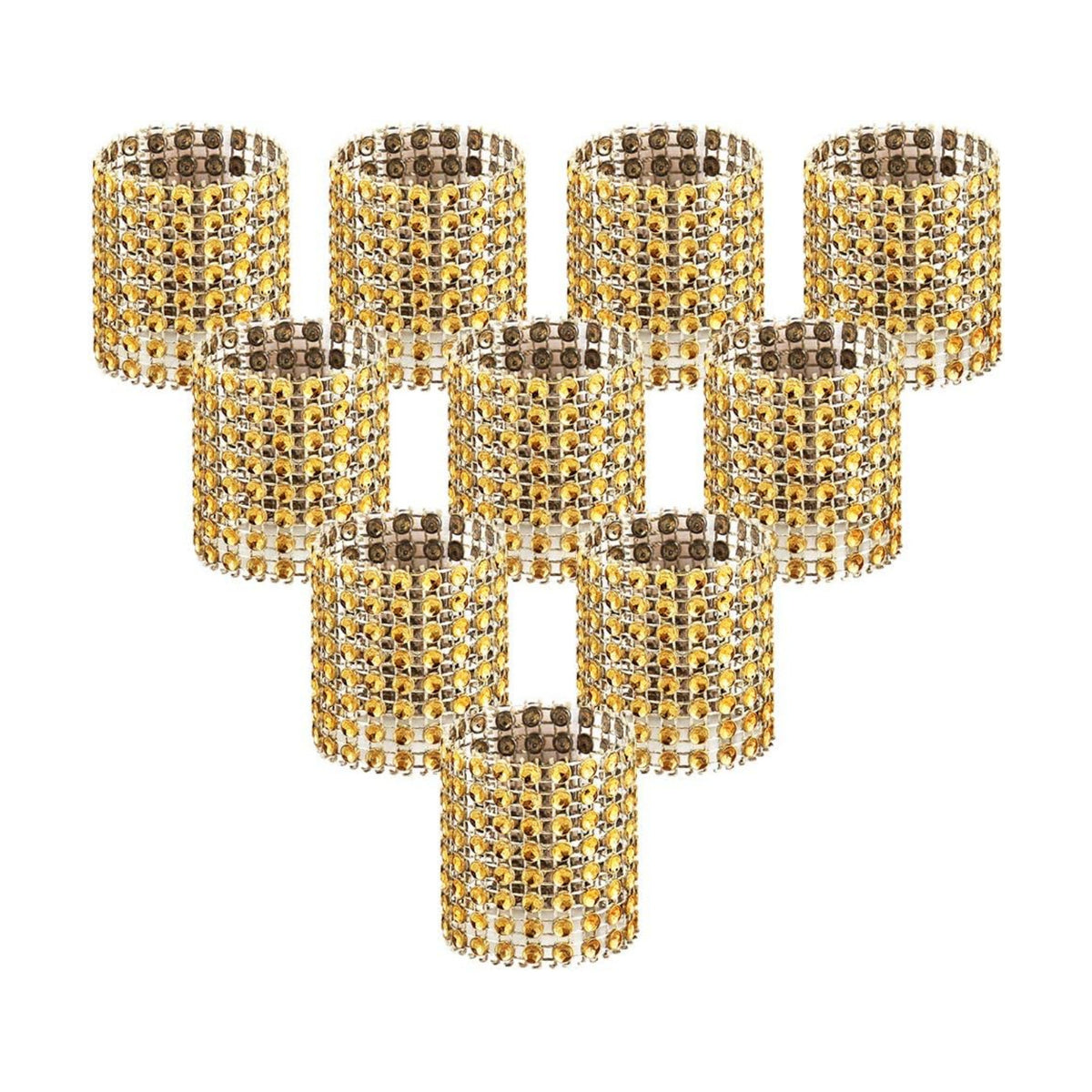 Accmor 100pcs Napkin Rings, Gold Napkin Rings Buckles