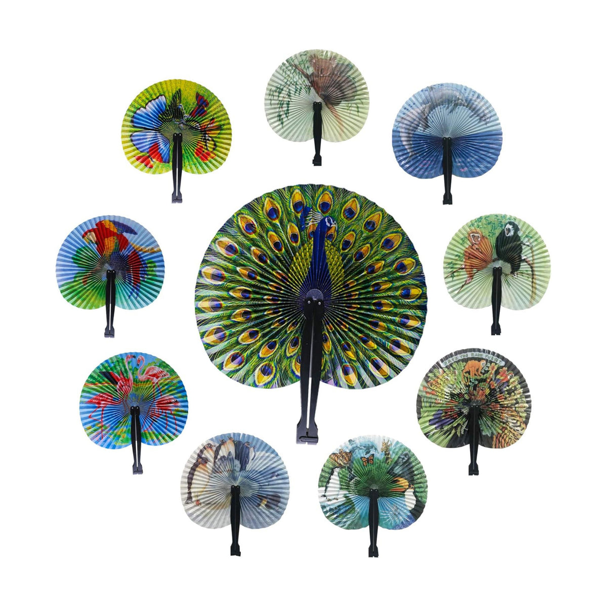 20 Pcs 10" Paper Fans