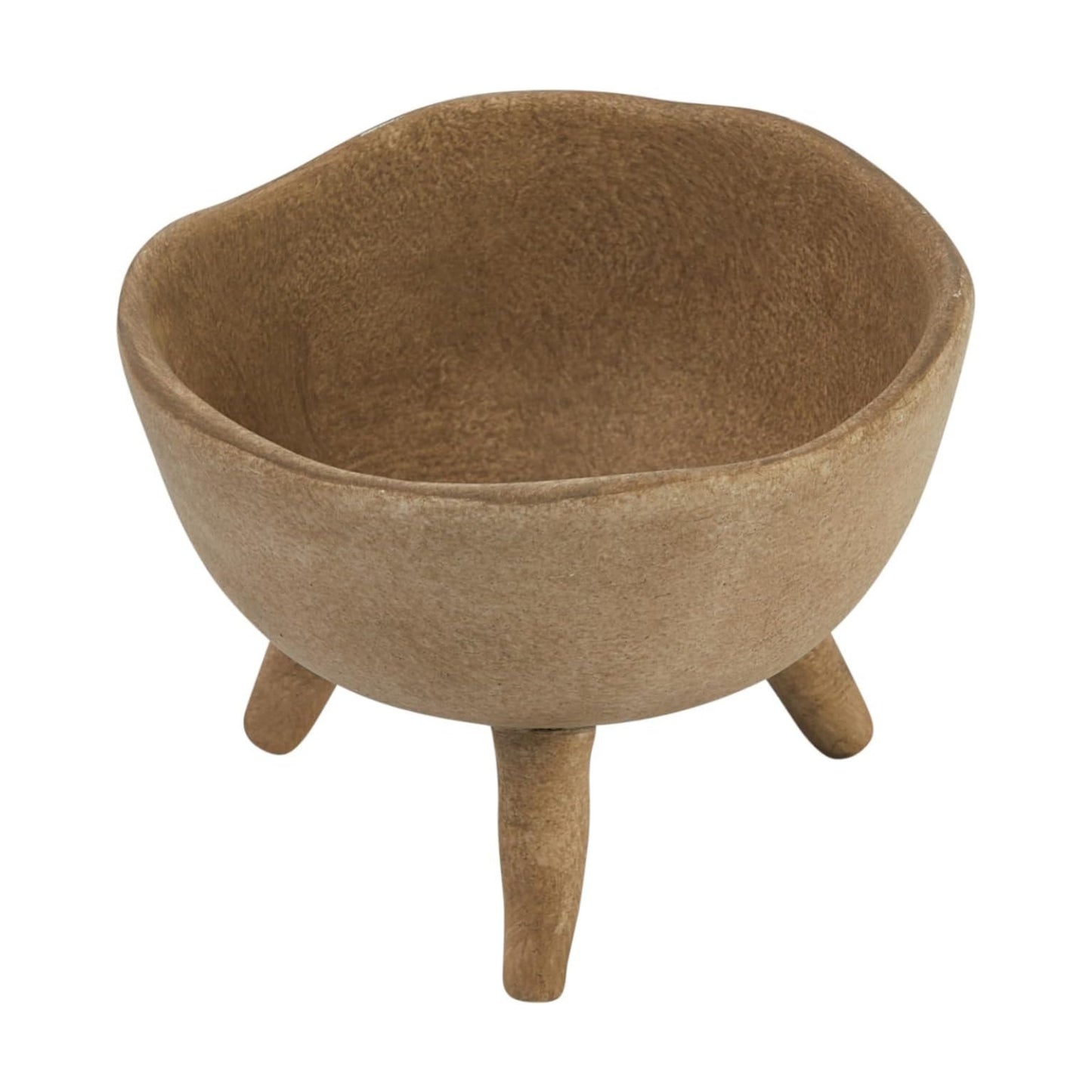 Creative Co-Op Boho Terracotta Footed Planter / Matte Taupe / Set of 4