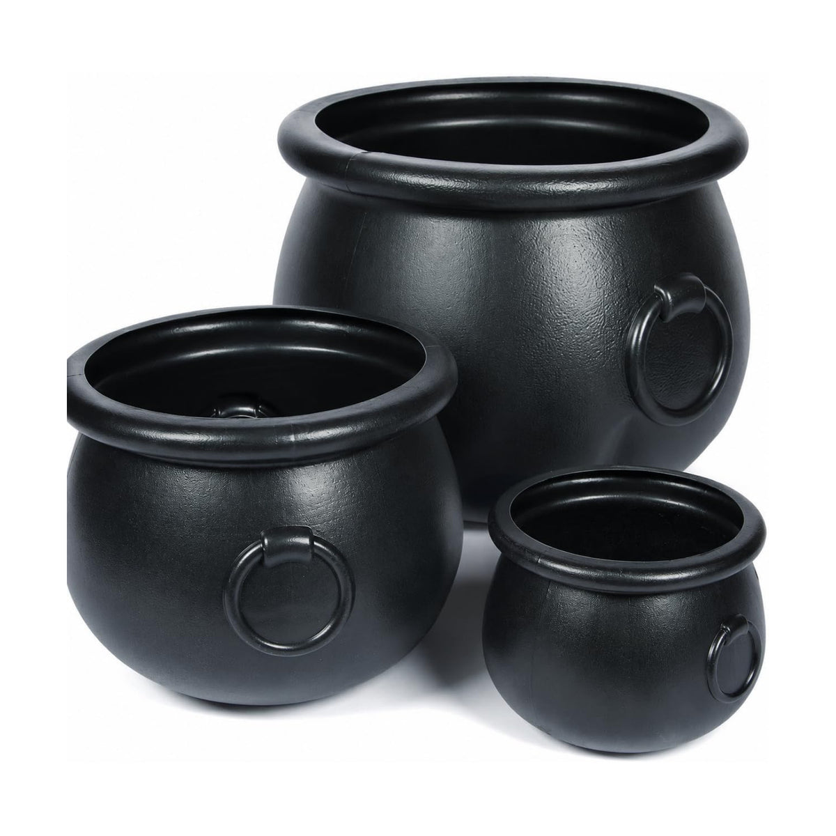Fun Express Plastic Cauldron, Black, 3 Piece Set