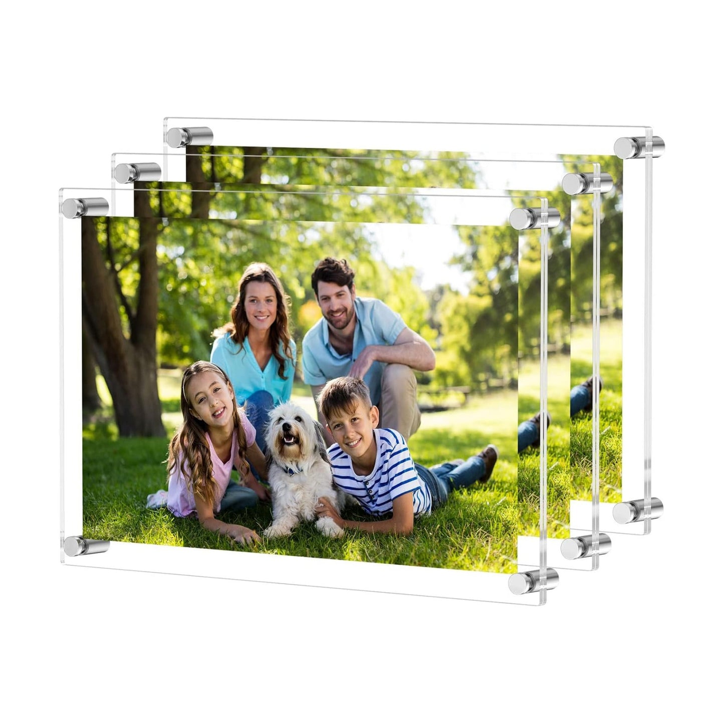 NIUBEE 12x16 and 11x17 Clear Acrylic Wall Mount Picture Frames 3 Pack | A3 Size,Full Frame is 14.5x18.5 inch, for