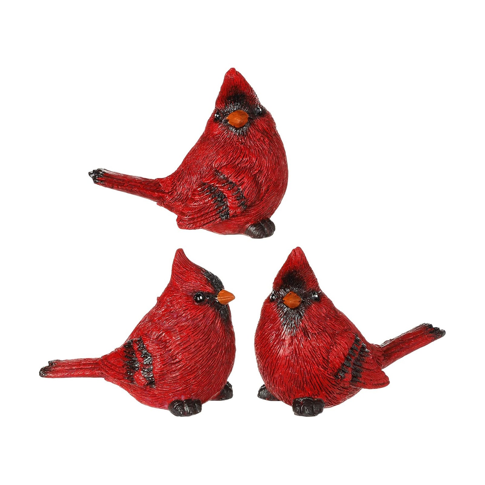 Resin Cardinal Figurines / Set of 3