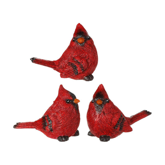 Resin Cardinal Figurines / Set of 3