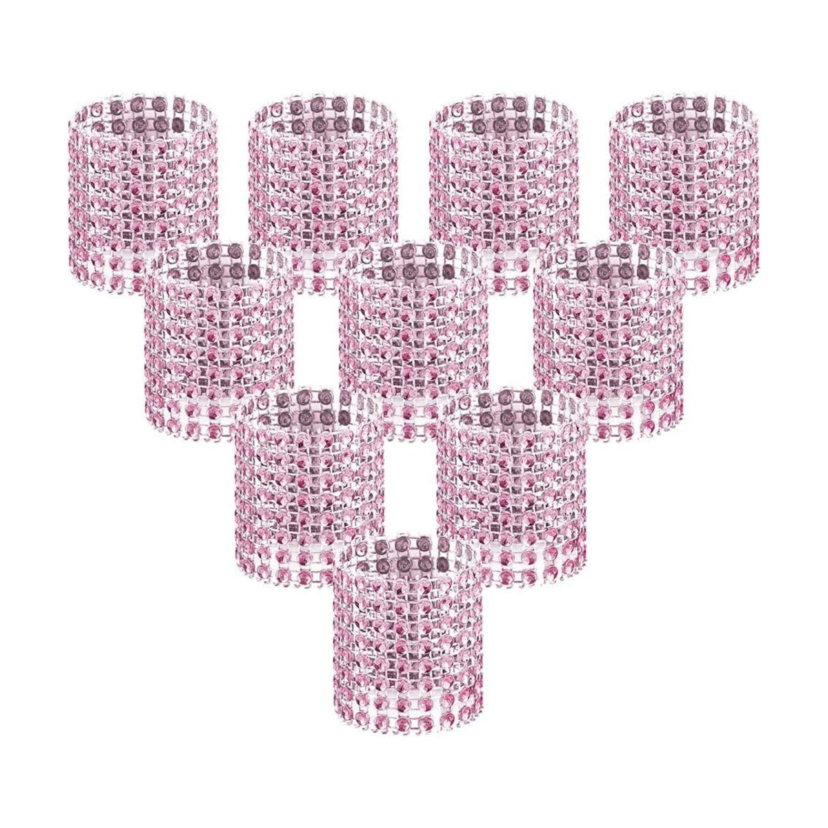 Accmor 100pcs Napkin Rings, Pink Napkin Rings Buckles