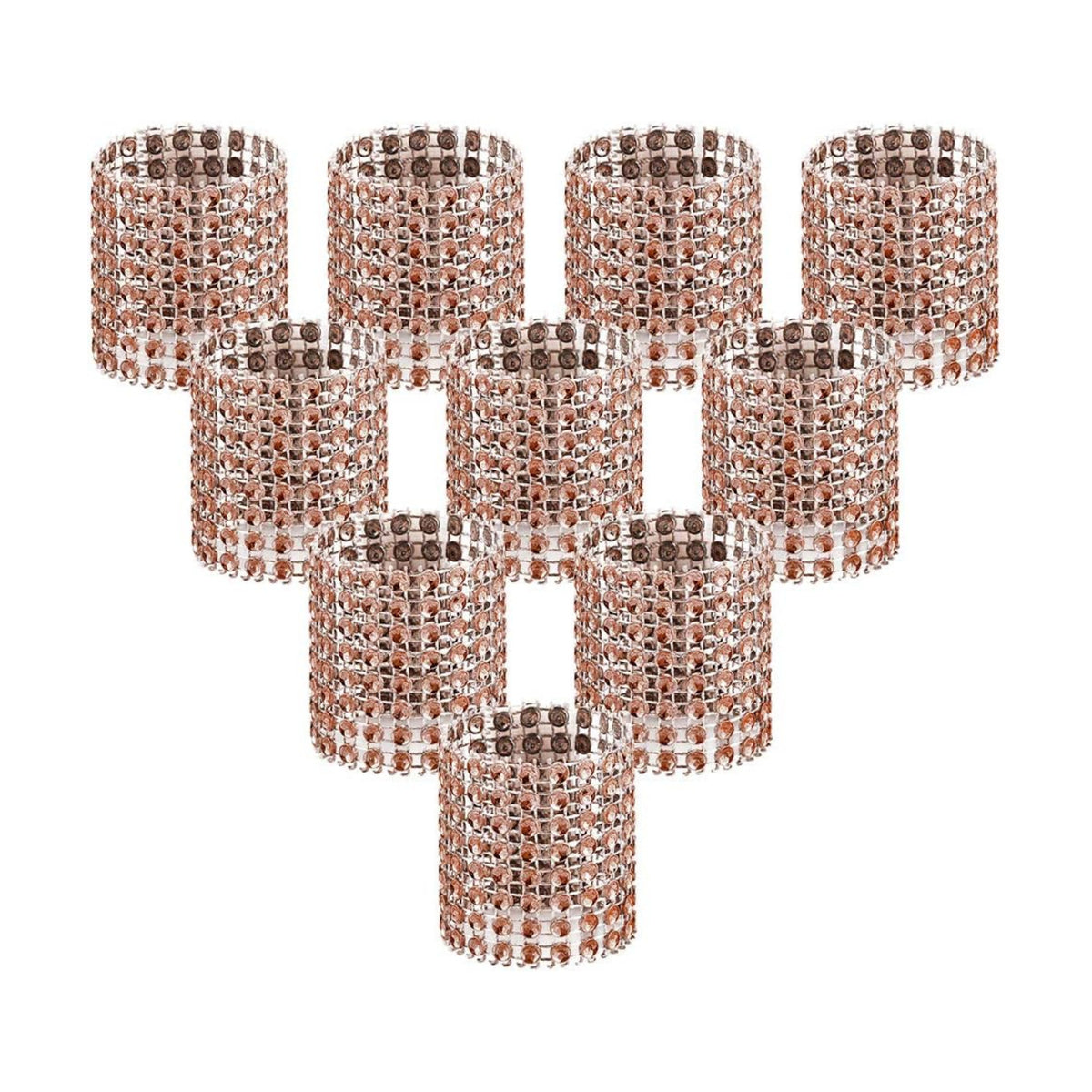 Accmor 100pcs Napkin Rings, Champagne Napkin Rings Buckles