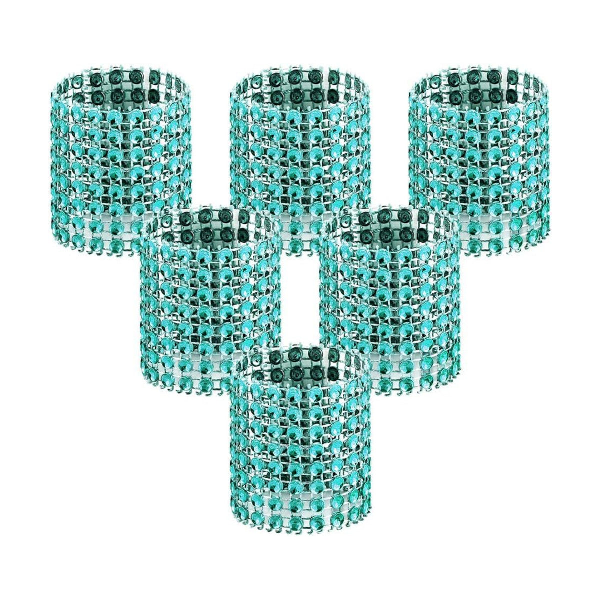Accmor 50pcs Napkin Rings, Blue Napkin Rings Buckles