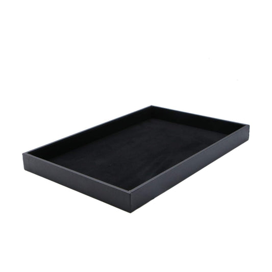 Velvet Jewelry Tray for Drawers Jewelrys Display Tray Stackable Jewelry Organizer Trays / Black