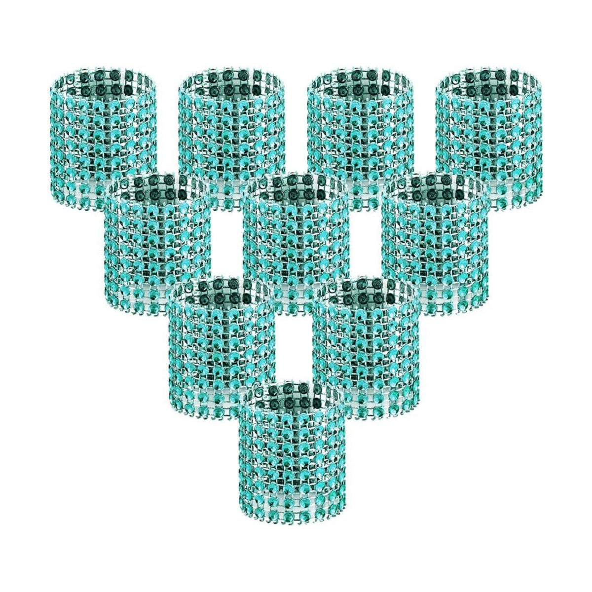 Accmor 100pcs Napkin Rings, Blue Napkin Rings Buckles