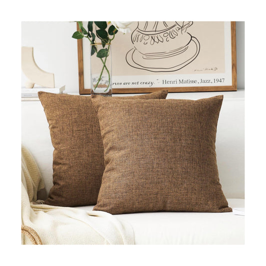 Decorative Pillow Covers Cushion Covers / 16 x 16 / Brown / Set of 2