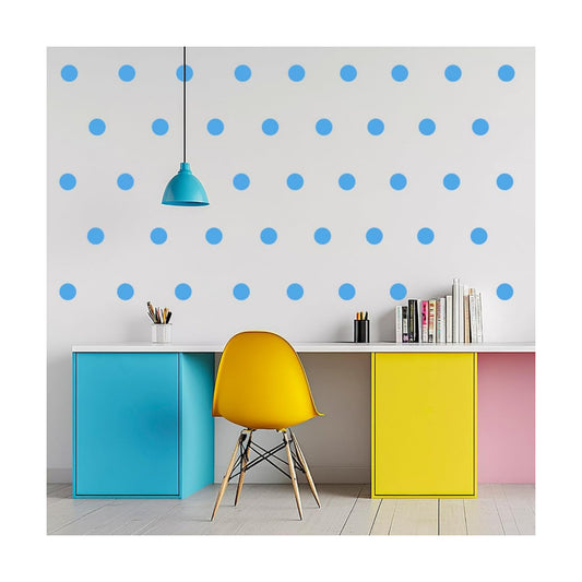 Peel and Stick Wall Decals / Blue / 2 Inch / Set of 100
