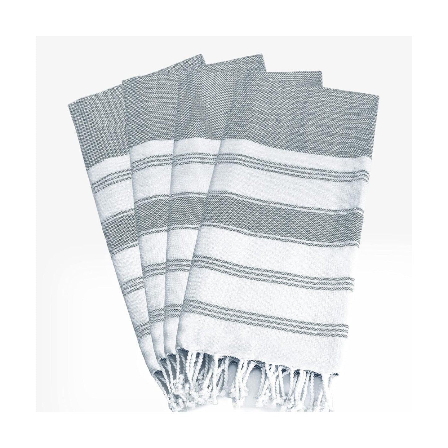 GLAMBURG Peshtemal Turkish Towel Cotton Beach Towels Oversized 36x71 Set of 4, Cotton Beach Towels for Adults, Soft