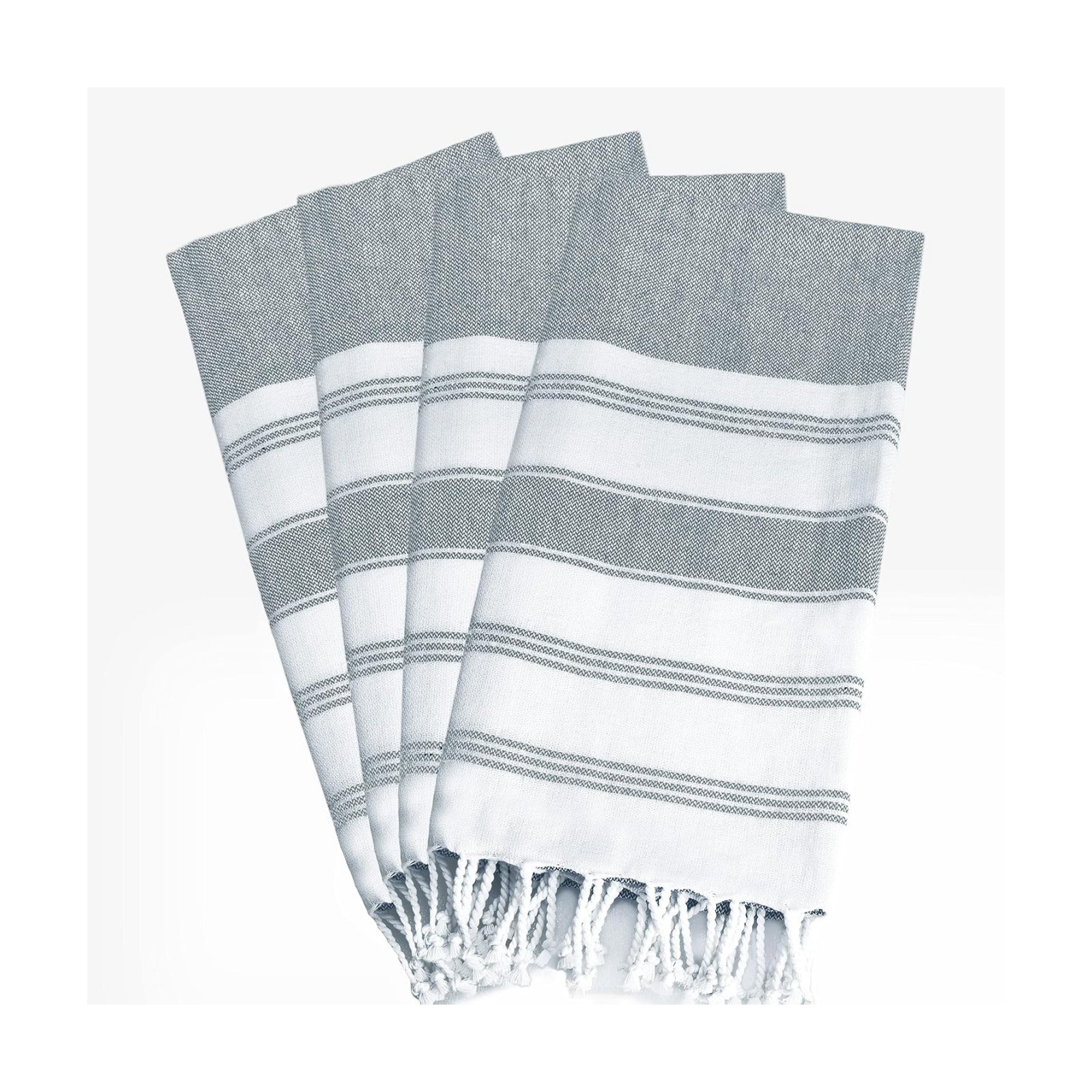 GLAMBURG Peshtemal Turkish Towel Cotton Beach Towels Oversized 36x71 Set of 4, Cotton Beach Towels for Adults, Soft