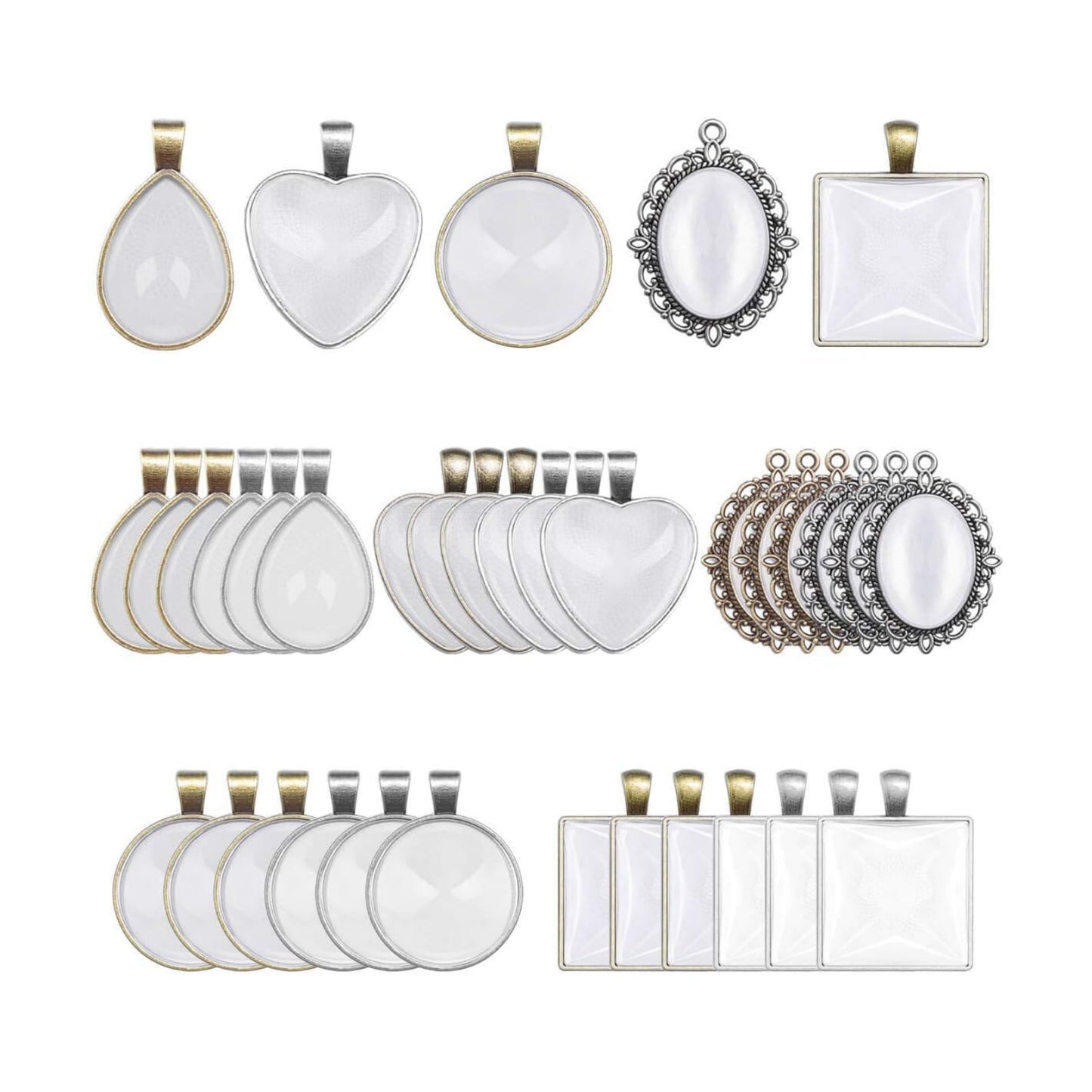 Pendant Trays / Bezel Pendant Trays Blanks / Set of 60