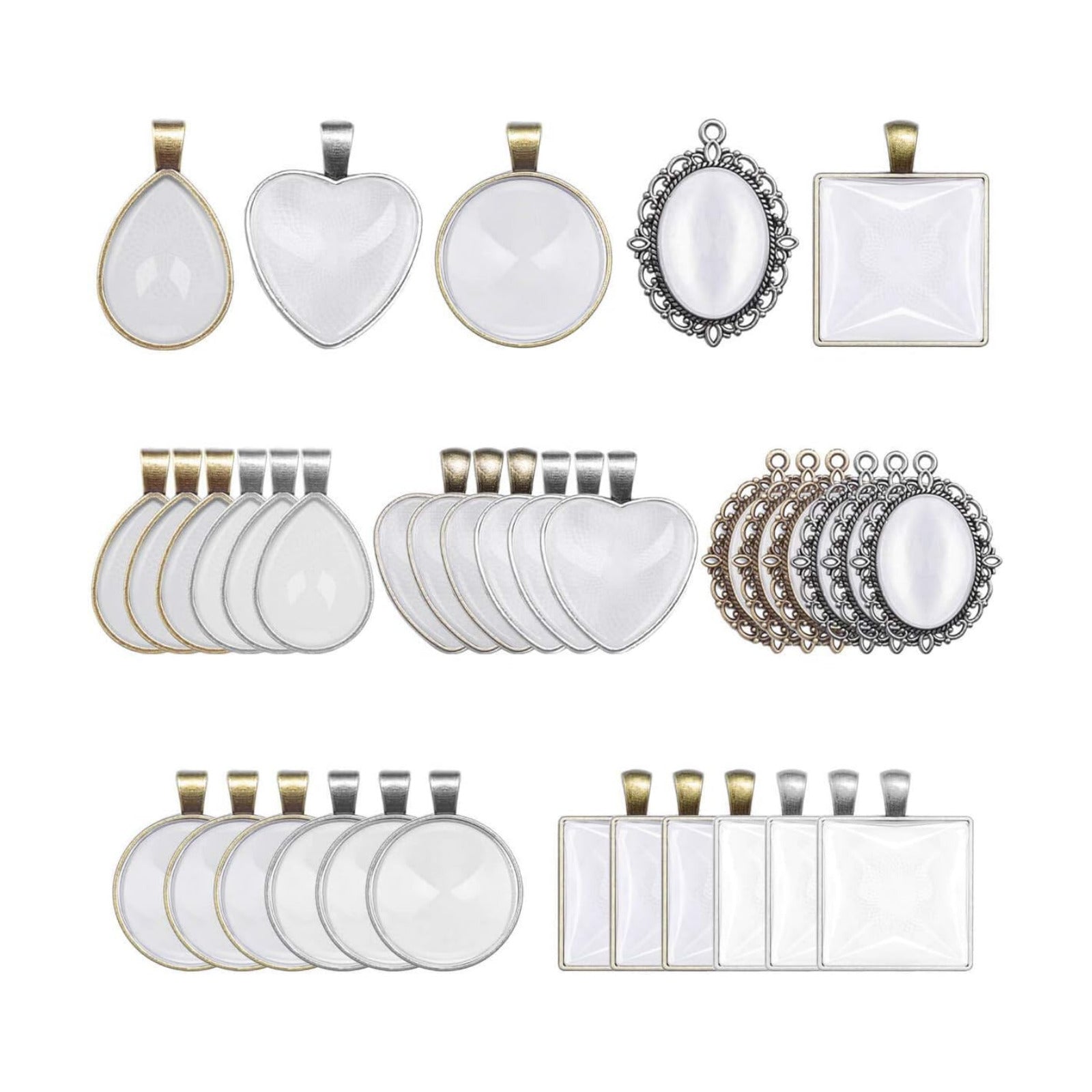 Pendant Trays / Bezel Pendant Trays Blanks / Set of 60
