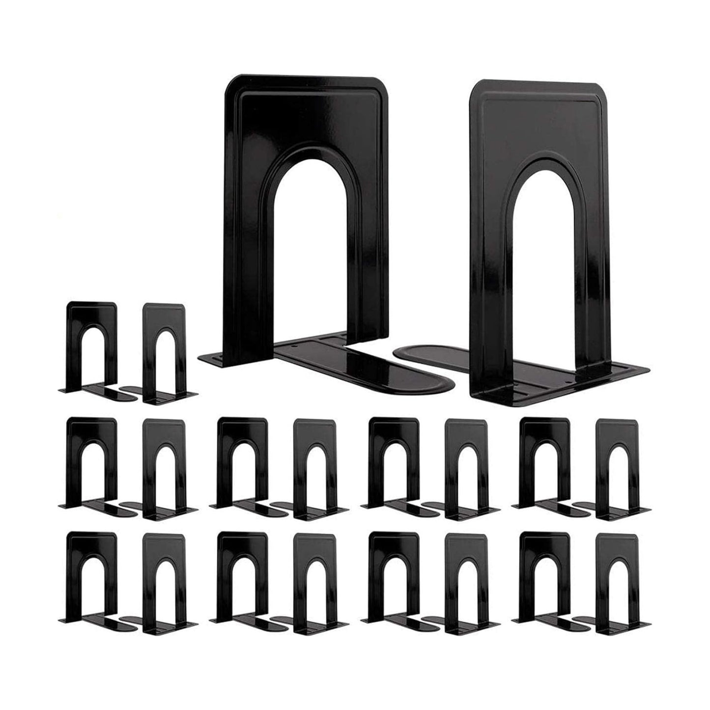 Book Ends Metal Bookends / Black / 6.6 x 5.7 x 5 / Set of 20