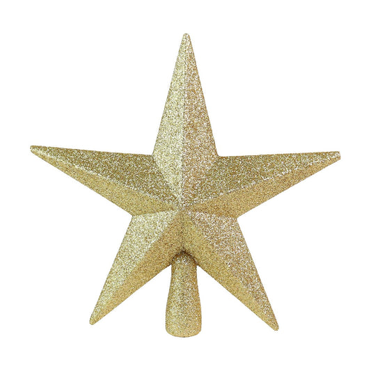 Christmas Glitter Star Tree Topper - Gold Holiday Decor Bethlehem Ornament