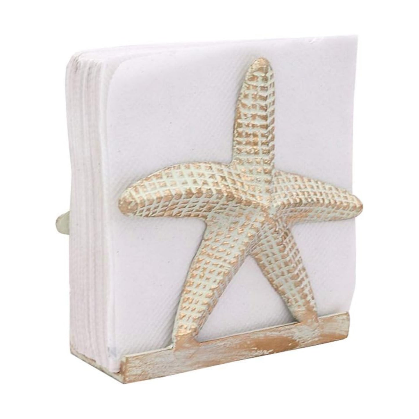 Nautical Napkin Holder / Starfish / Off-white
