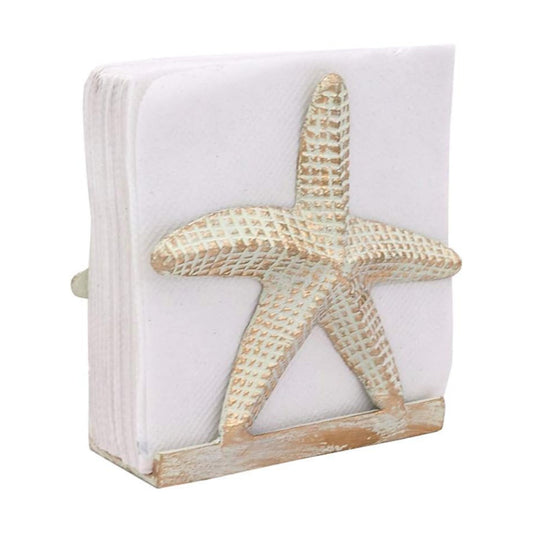 Nautical Napkin Holder / Starfish / Off-white