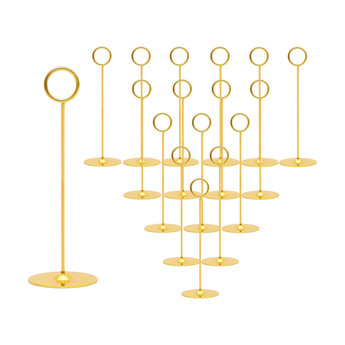 Urban Deco 16 Pieces Table Card Holder 8 inches Table Number Holders Place Steel Card Holders for Photos, Food Signs