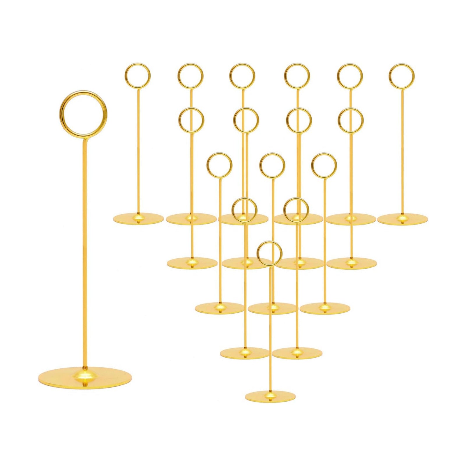 Urban Deco 16 Pieces Table Card Holder 8 inches Table Number Holders Place Steel Card Holders for Photos, Food Signs