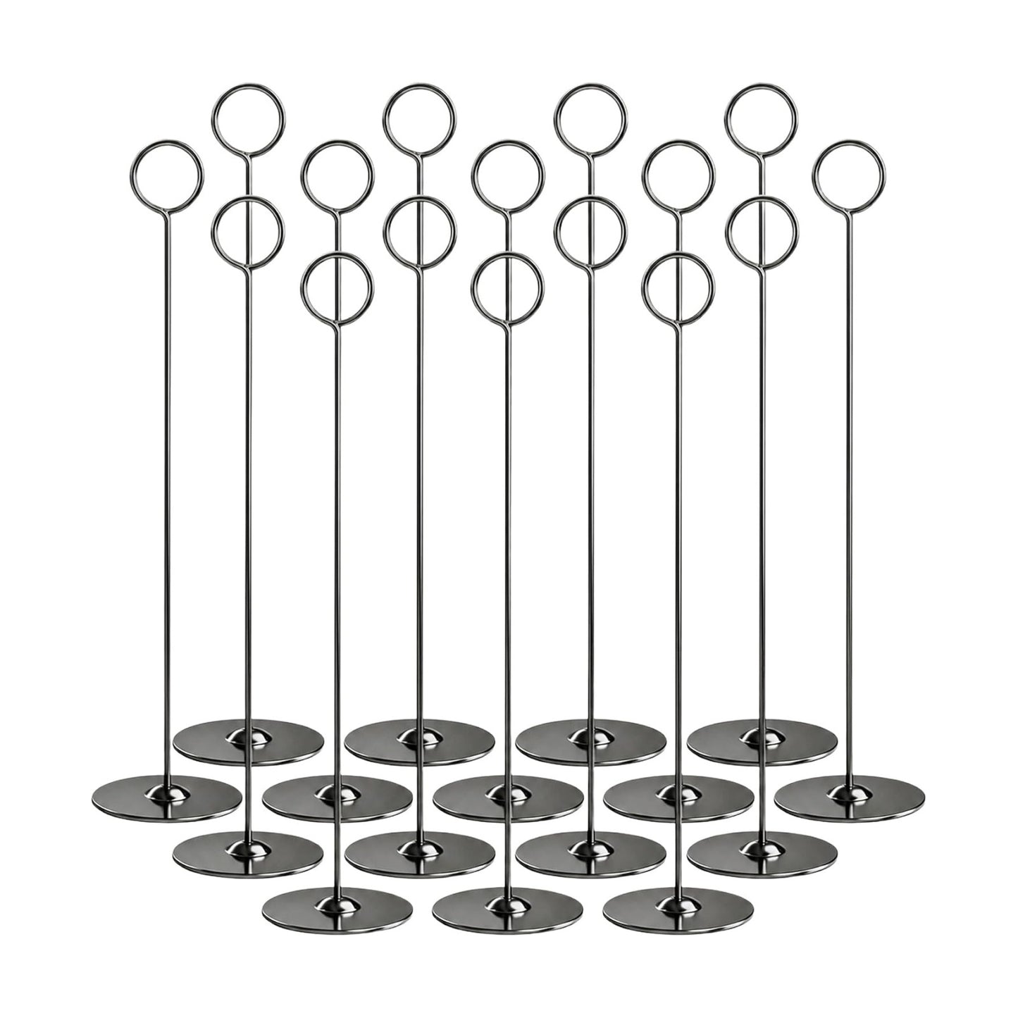 Urban Deco 16PK Table Number Holders Place Card Holders 12 Inch Table Card Holders Steel Card Holders for Photos, Food