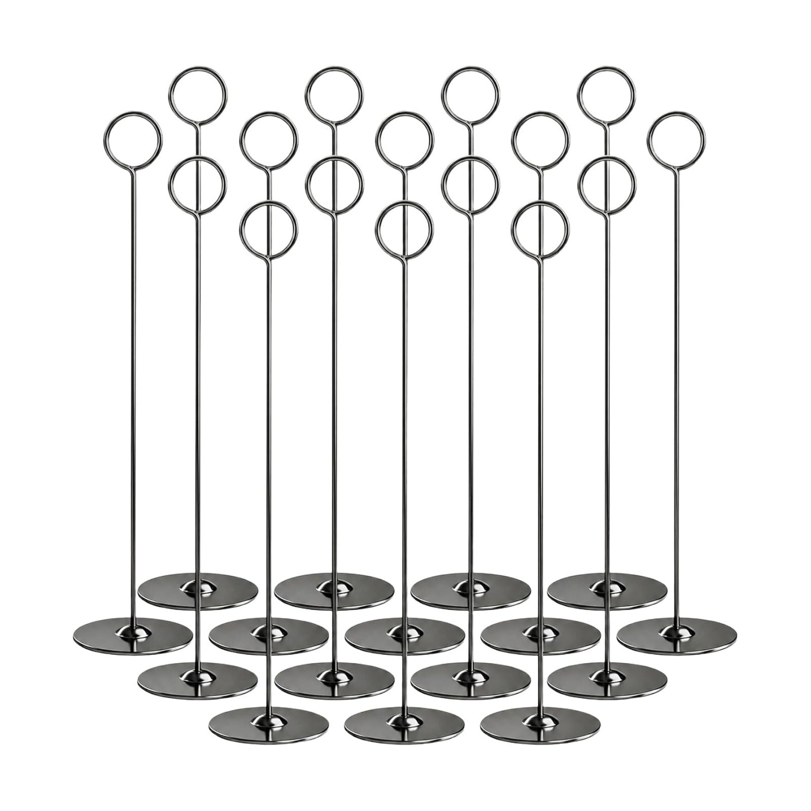 Urban Deco 16PK Table Number Holders Place Card Holders 12 Inch Table Card Holders Steel Card Holders for Photos, Food