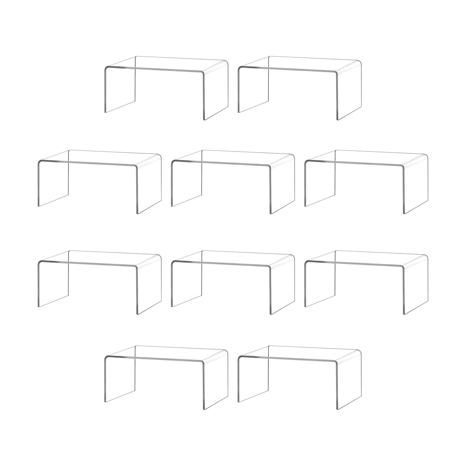 Cupcake Stand for Small Toys and Cosmetics / 10p-2*3*4 / Clear