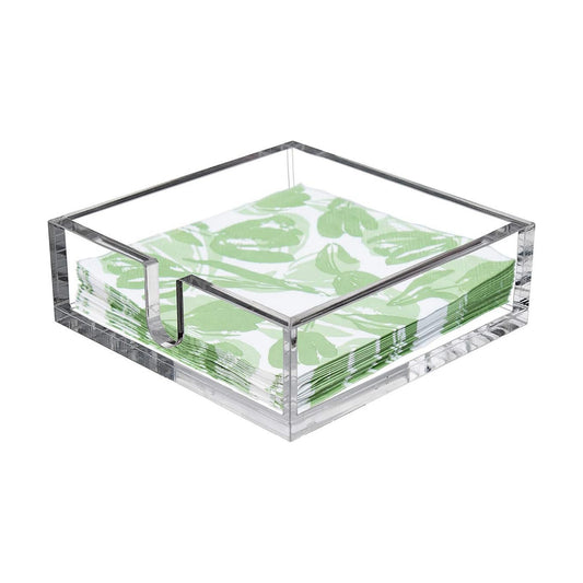 Acrylic Lunch Napkin Holder / 7.1 x 7.1 x 2.6 / Inch Lunch Napkin Holder / Clear