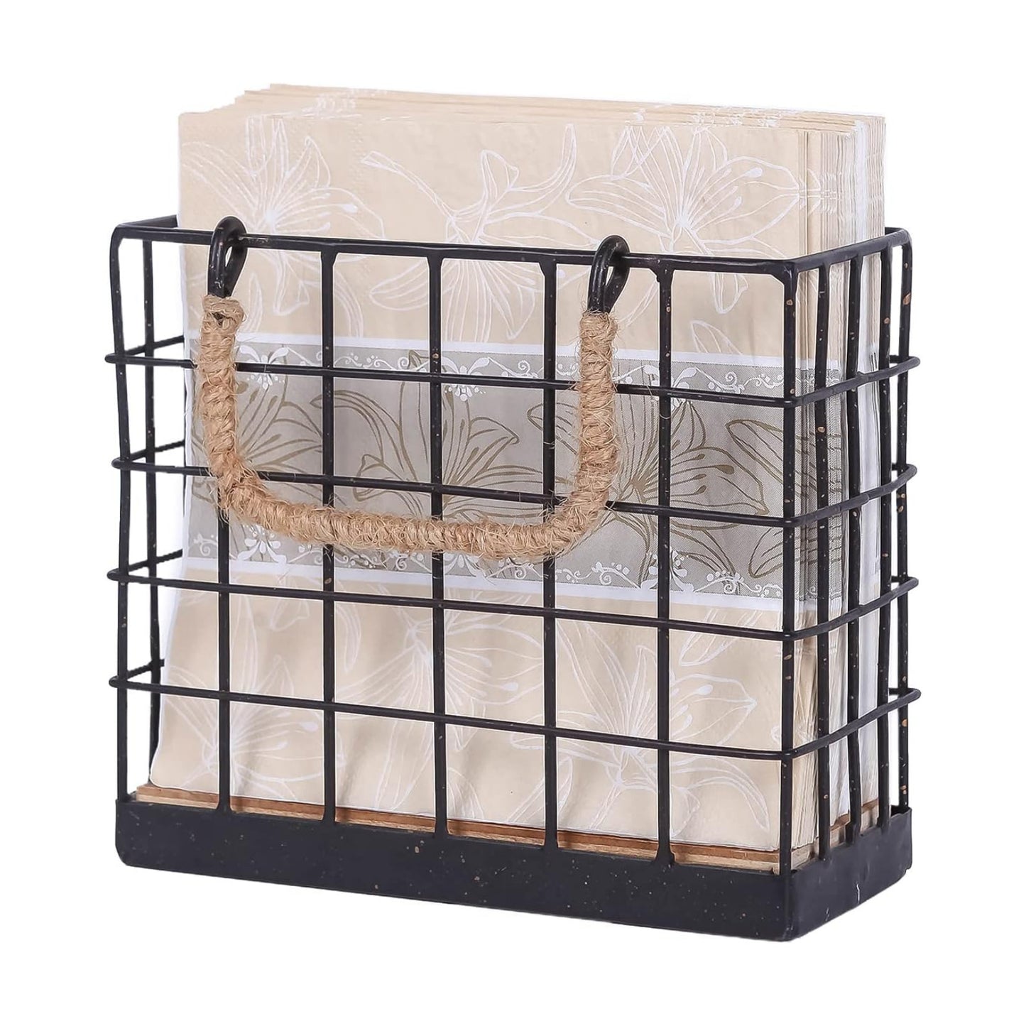 Farmhouse Napkin Holder / Black