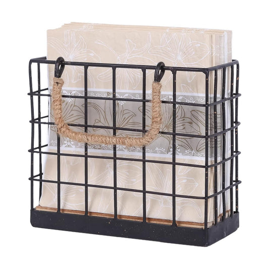 Farmhouse Napkin Holder / Black