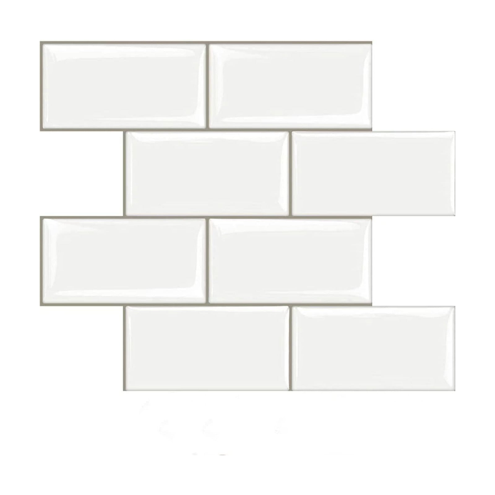 Stick on Tiles Backsplash / White