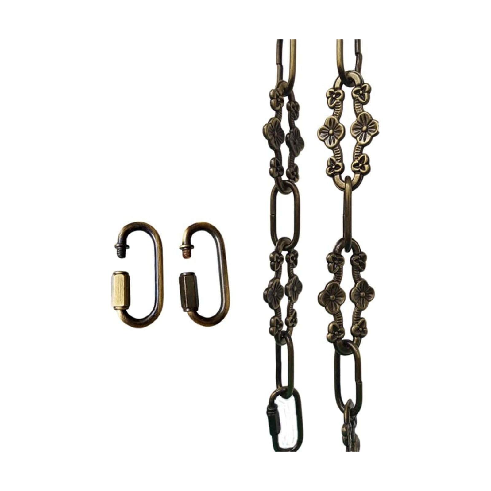 Antique Finish Decorative Plum Buckle Chain for Hanging / Bronze / 30 Inch