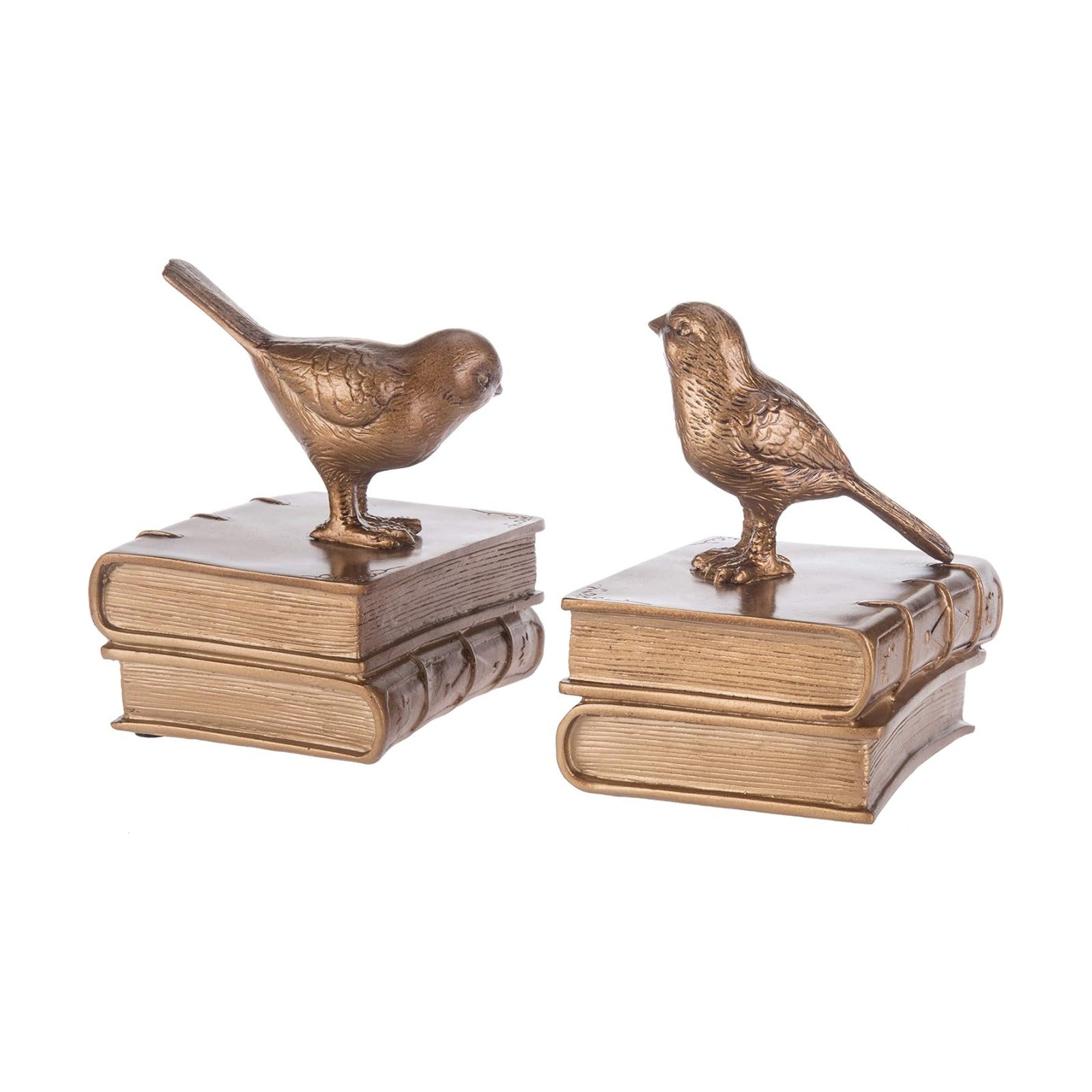 Vintage Resin Bookends / Gold