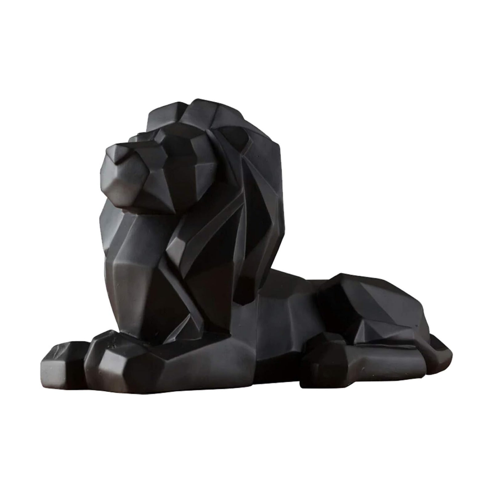 Abstract Statues Hand Craved Animal Resin Sculpture Modern Home Decoration Black / Lion / Black Lion