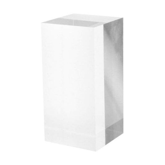 Polished Acrylic Cube Display Stand / 2 x 2 x 4 / Clear