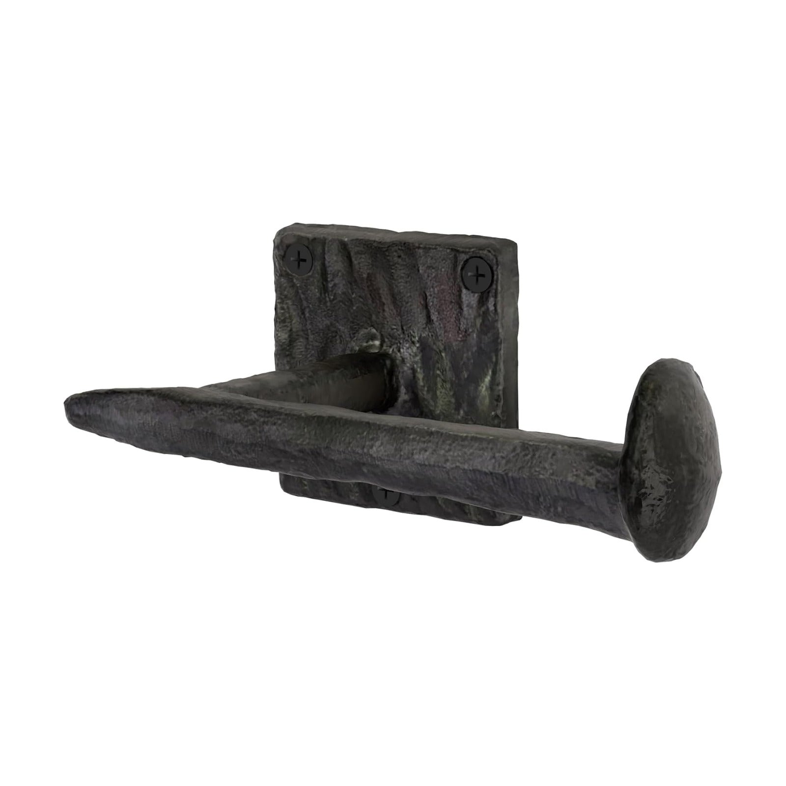 Wall Mount Railroad Spike Cast Iron Bathroom Toilet Paper Holder / Motris