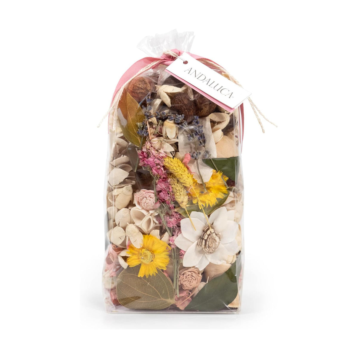ANDALUCA Secrets of Spring Scented Potpourri | Made in California | Large 20 oz Bag + Fragrance Vial | Notes of Citron, Jasmine and Soft Woods | Floral Spring Home Fragrance