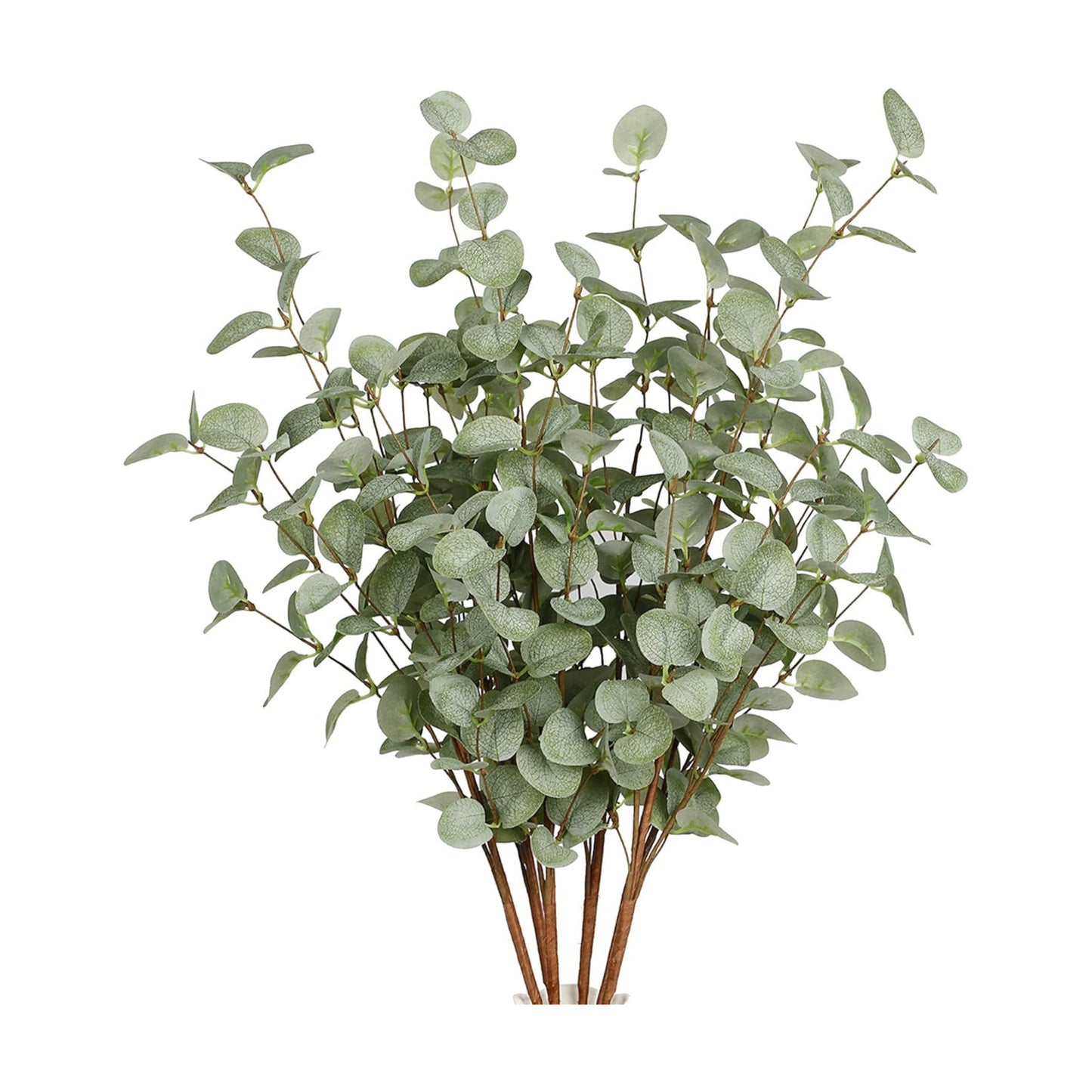 27" Eucalyptus Stems Greenery Stems Eucalyptus Leaf Spray in Silk Plastic Plants / Green / Set of 6