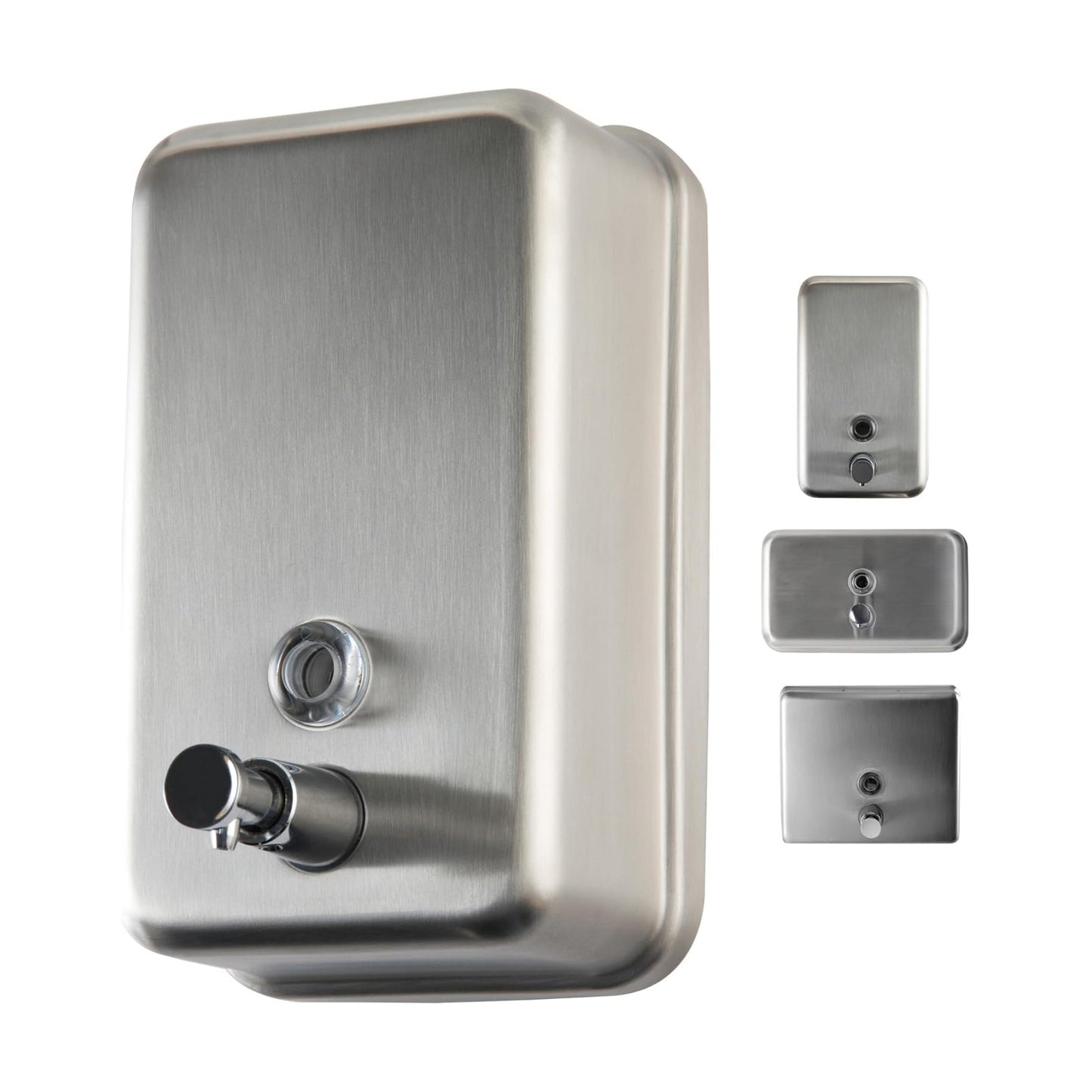 Commercial Soap Dispenser Wall Mount, 304 Stainless Steel & Solid Brass Pump Core, Industrial Grade Hand Soap Dispenser