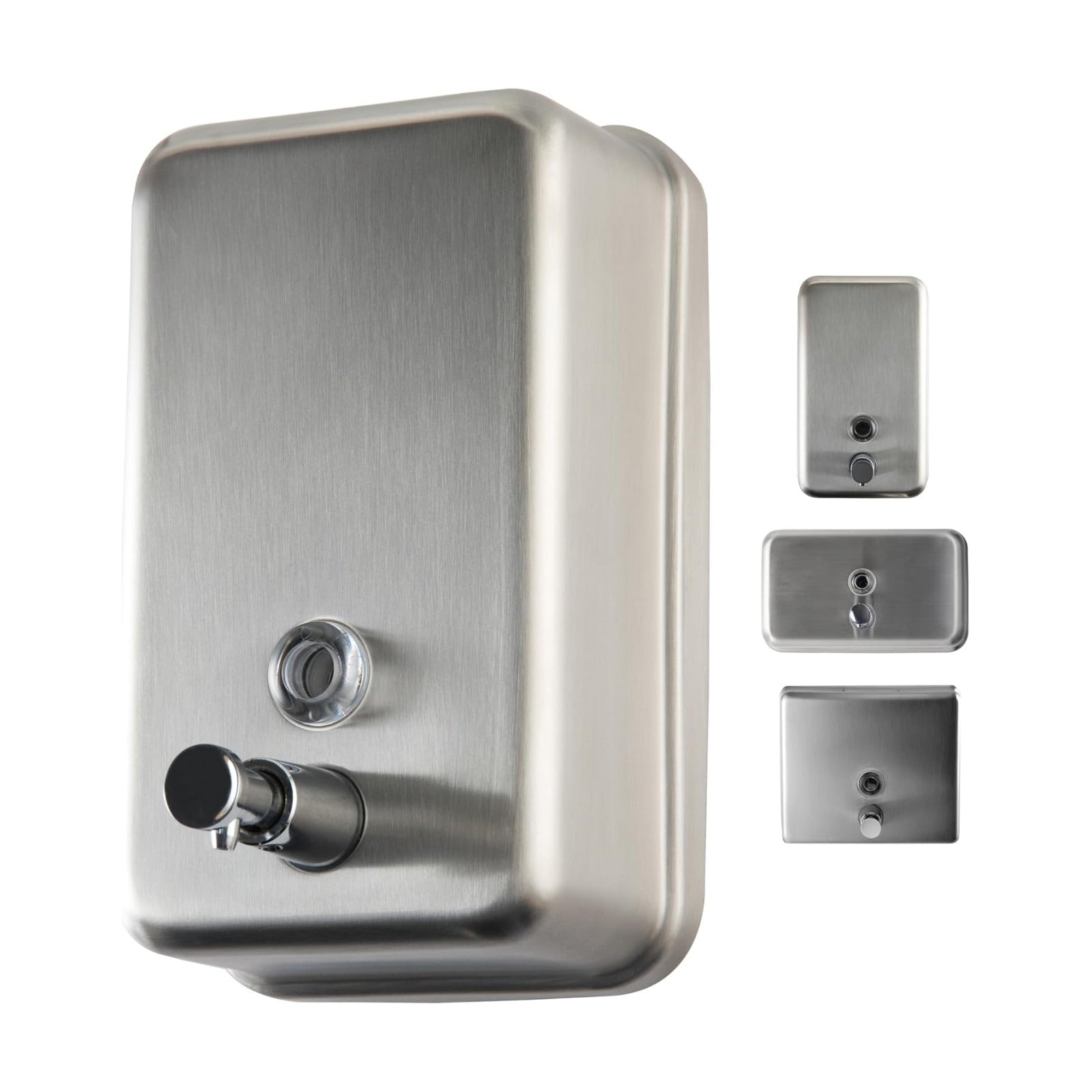 Commercial Soap Dispenser Wall Mount, 304 Stainless Steel & Solid Brass Pump Core, Industrial Grade Hand Soap Dispenser