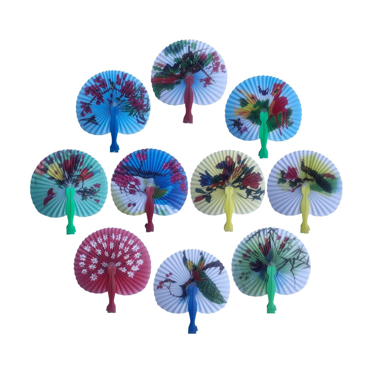 30 Pcs 3.5" Mini Chinese Paper Fans