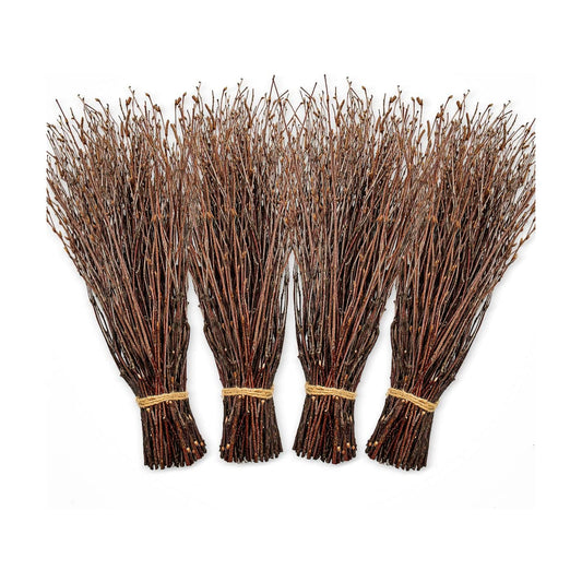200pcs Birch Twigs 100% Natural Birch Branches for Decorating, DIY Crafts, Flower Arrangement – Decorative birch sticks for Vase, Centerpieces, Halloween Broom, Dried Plants Home Decor (17inch)