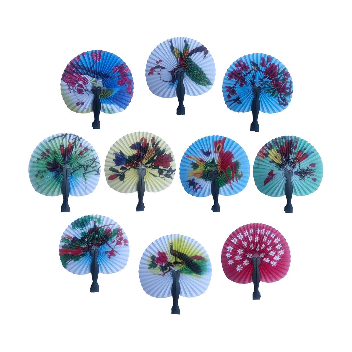 30 Pcs 3.5" Mini Chinese Paper Fans