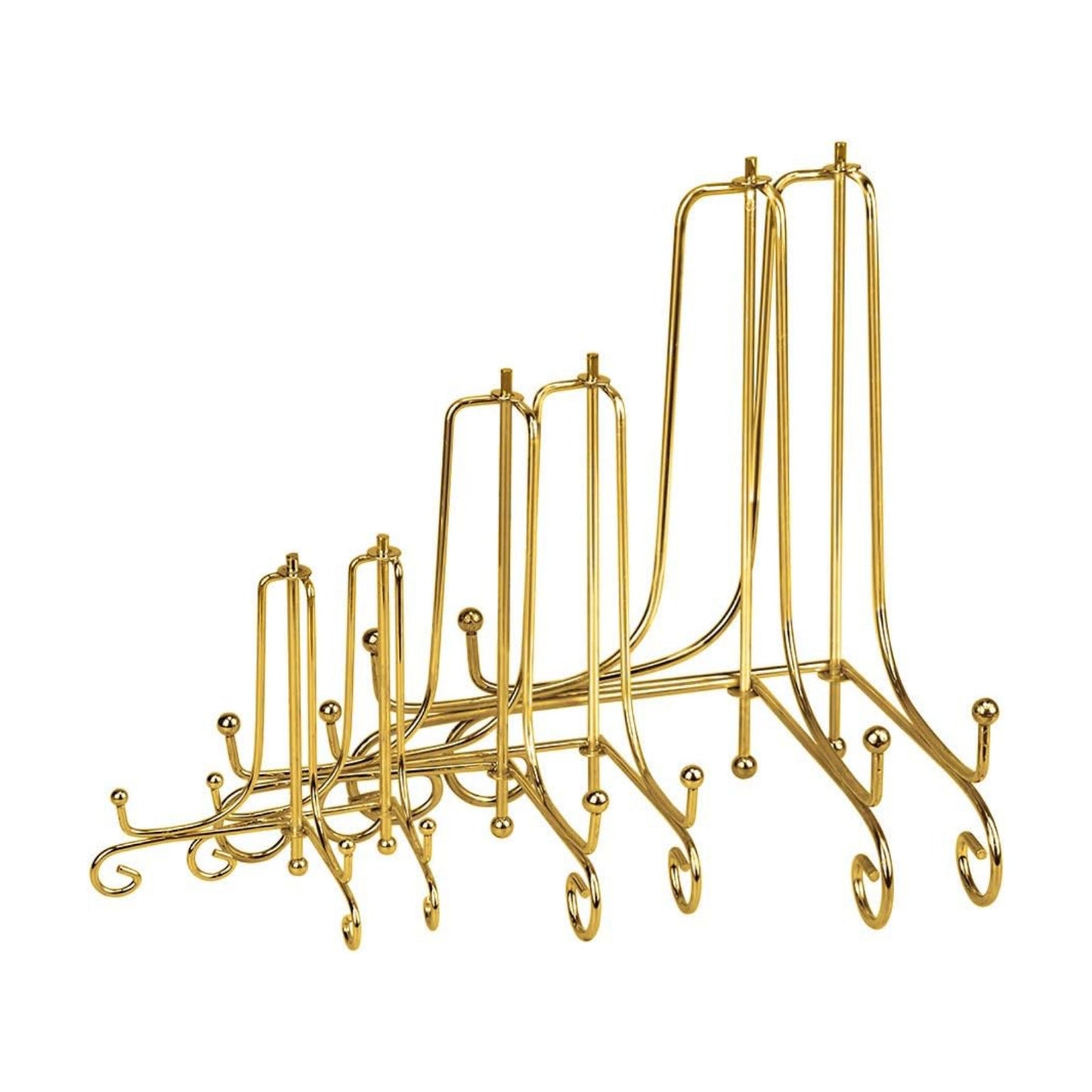 Books / Iron Display Stand / Gold / 4inch+6inch+8inch / Set of 6