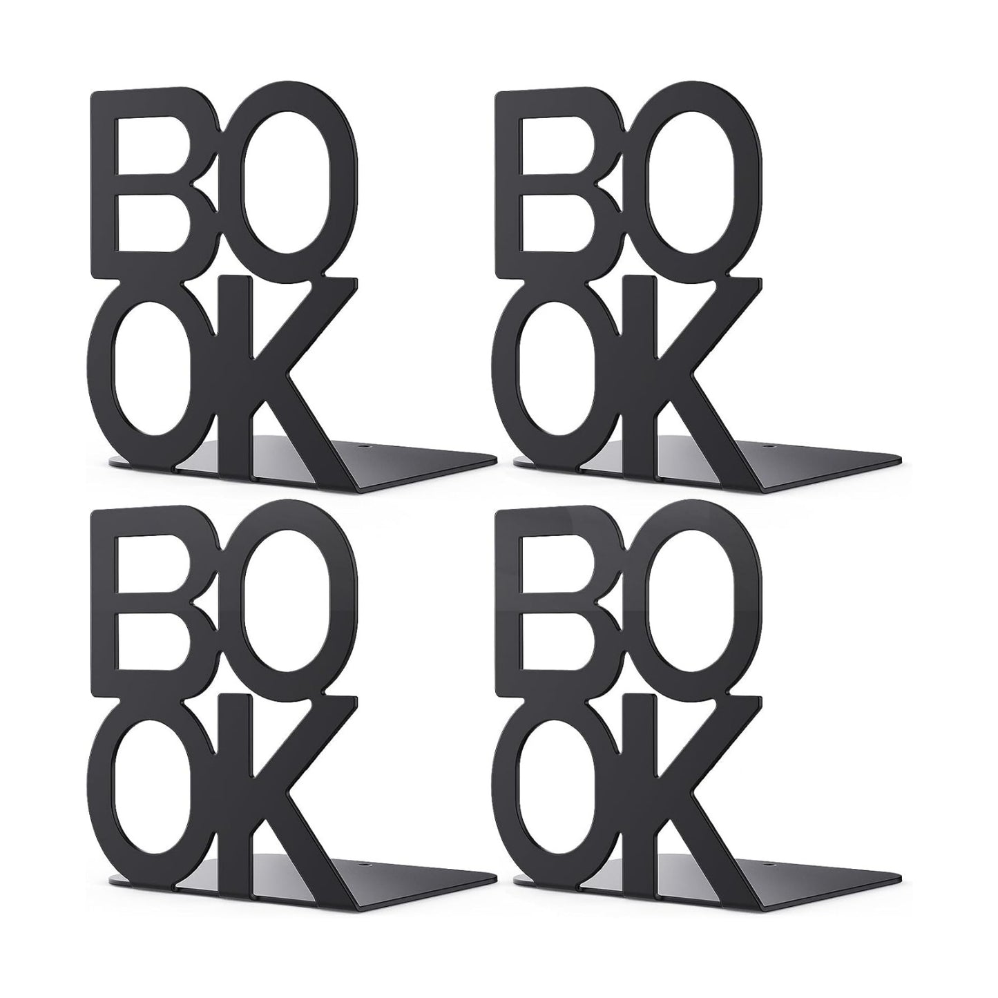 Book Ends / Bookend are Used for Books / Black / 2 Pair