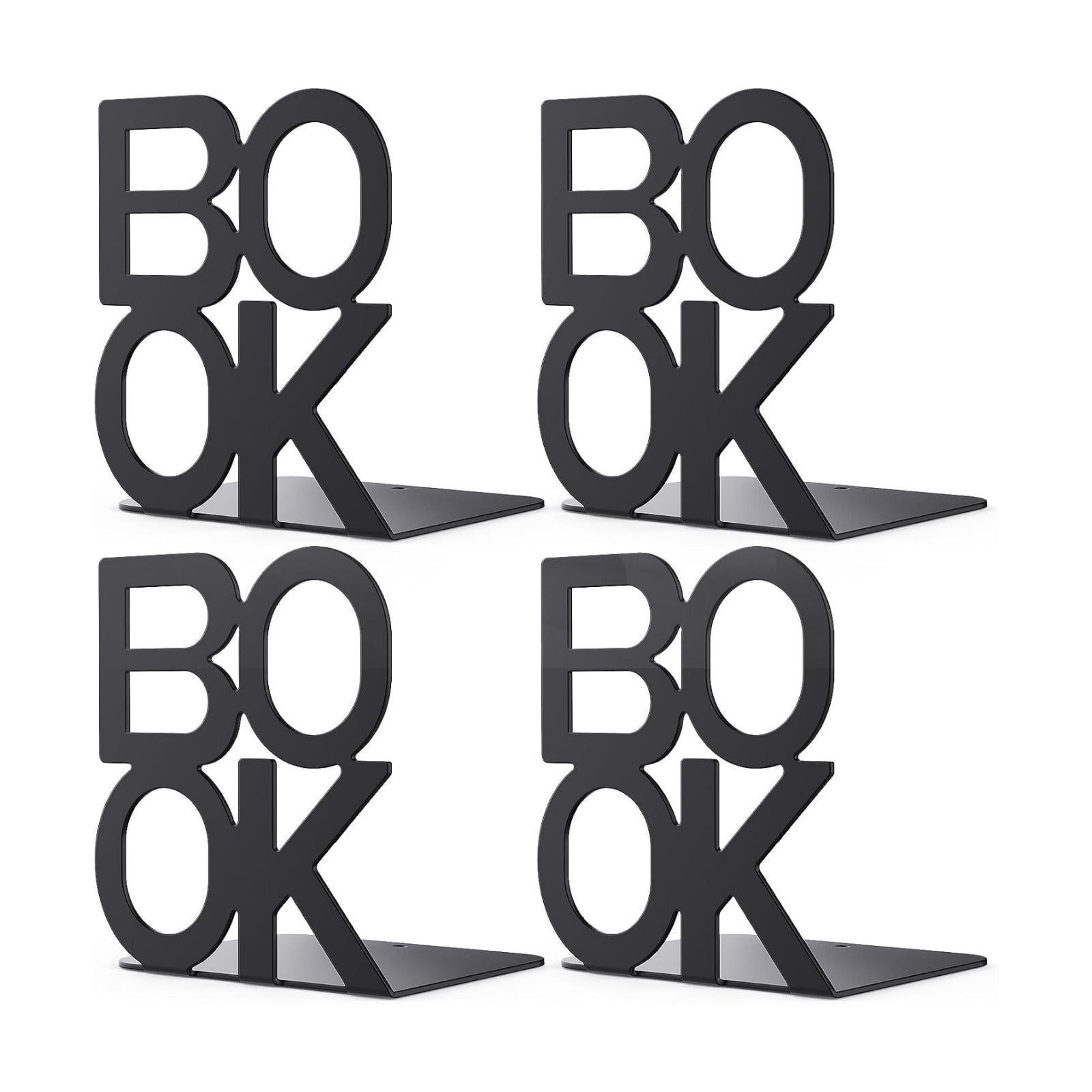 Book Ends / Bookend are Used for Books / Black / 2 Pair